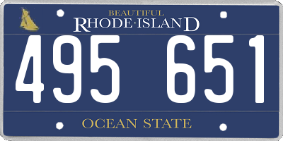 RI license plate 495651