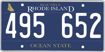 RI license plate 495652