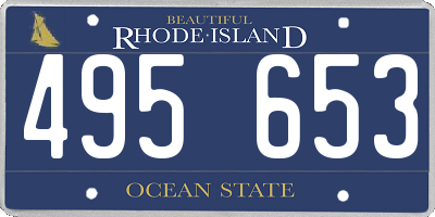 RI license plate 495653