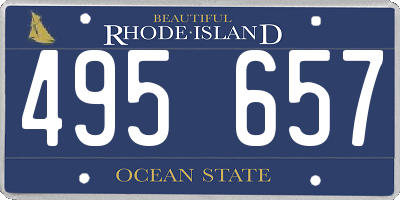 RI license plate 495657
