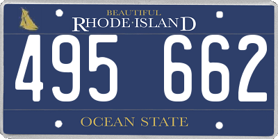 RI license plate 495662