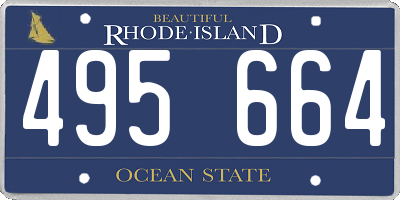 RI license plate 495664