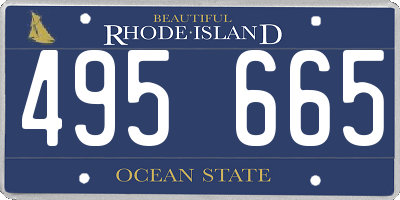 RI license plate 495665