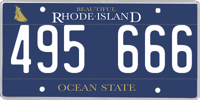 RI license plate 495666