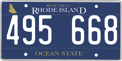 RI license plate 495668