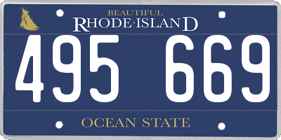 RI license plate 495669