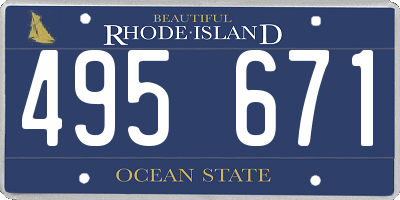 RI license plate 495671