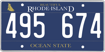RI license plate 495674