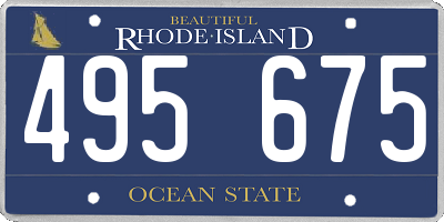 RI license plate 495675