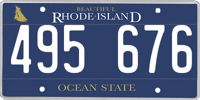 RI license plate 495676