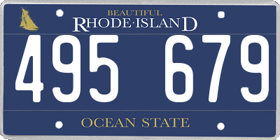 RI license plate 495679