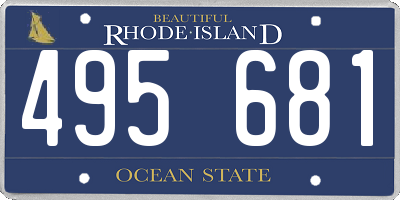 RI license plate 495681