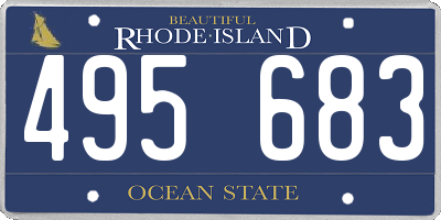 RI license plate 495683