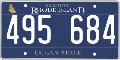 RI license plate 495684