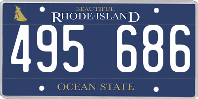 RI license plate 495686