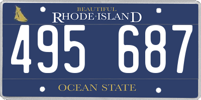 RI license plate 495687