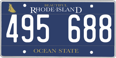 RI license plate 495688