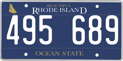 RI license plate 495689