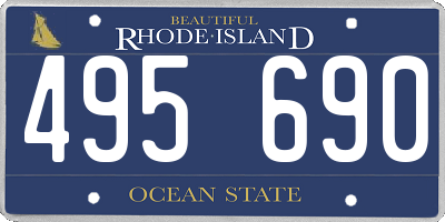 RI license plate 495690
