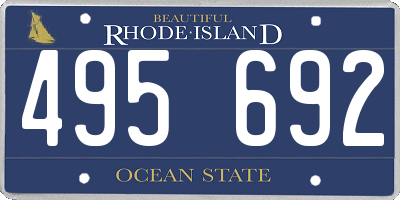 RI license plate 495692