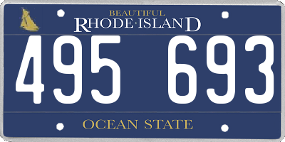 RI license plate 495693