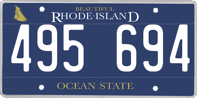 RI license plate 495694