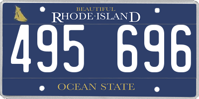 RI license plate 495696