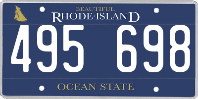 RI license plate 495698
