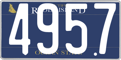 RI license plate 4957