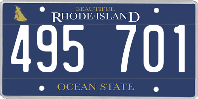 RI license plate 495701