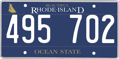 RI license plate 495702