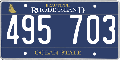 RI license plate 495703
