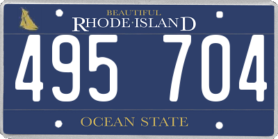 RI license plate 495704