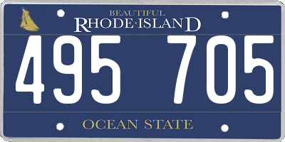 RI license plate 495705