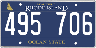 RI license plate 495706