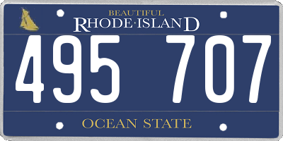 RI license plate 495707