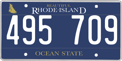 RI license plate 495709