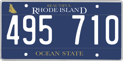 RI license plate 495710