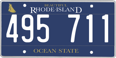 RI license plate 495711