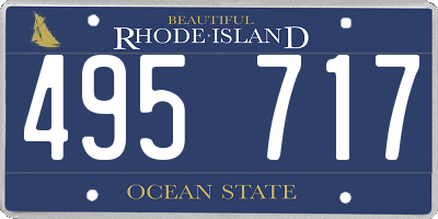 RI license plate 495717