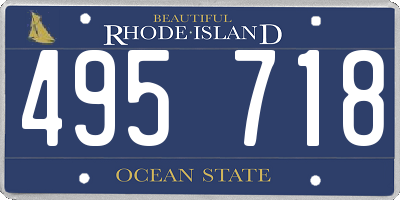 RI license plate 495718
