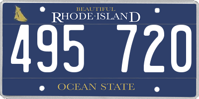 RI license plate 495720