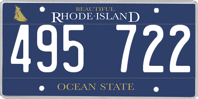 RI license plate 495722