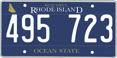 RI license plate 495723