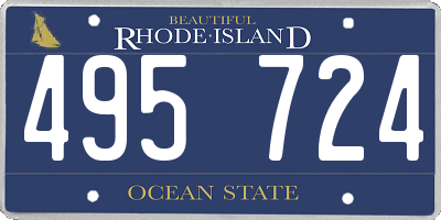 RI license plate 495724