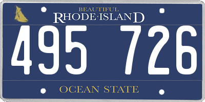 RI license plate 495726