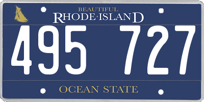 RI license plate 495727
