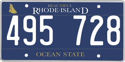 RI license plate 495728