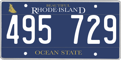 RI license plate 495729