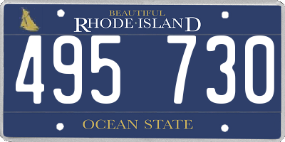 RI license plate 495730